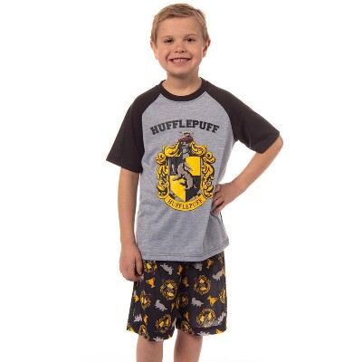 Harry Potter Boys' Hogwarts All Houses Sleep Pajama Set Shorts