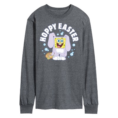 Men's - SpongeBob Squarepants - Hoppy Easter Long Sleeve Graphic T-Shirt