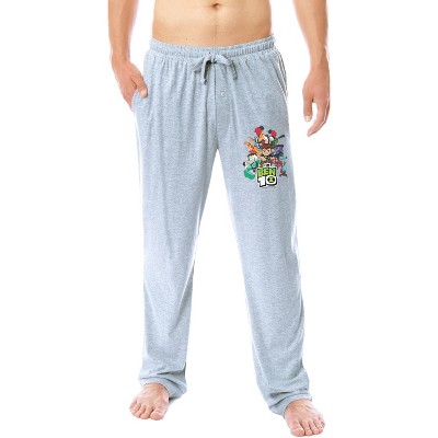 Ben 10 Mens' Cartoon TV Series Omnitrix Characters Aliens Sleep Pajama Pants Grey