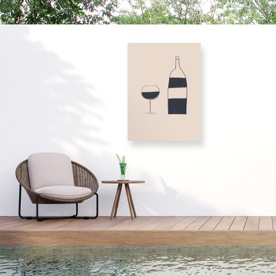 Trademark Fine Art - Ivy Green Illustrations Wine Matted Framed Art