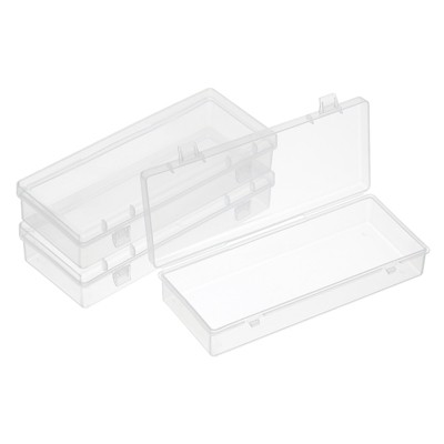 Unique Bargains PP Bead Jewelry Art Craft Organizing Storage Box 6.1" x 2.5" x 1.2" Clear 10 Pcs