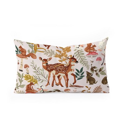 Marta Barragan Camarasa Fawns in the autumn forest Oblong Throw Pillow - Society6
