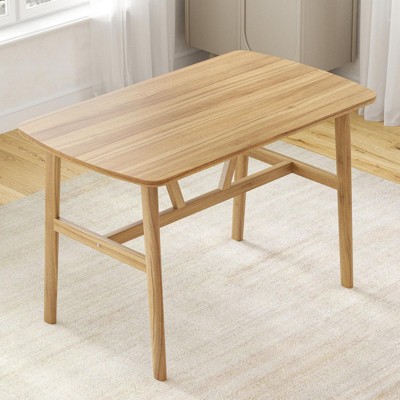NicBex Modern Rectangular Dining Table for 4-6,Kitchen Dinner Table with Metal Frame,47.2" Wood Dining Table for Kitchen,Living Room