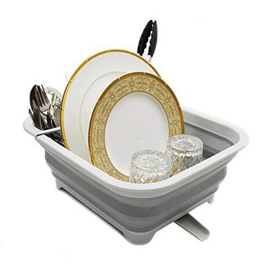 SAMMART Collapsible Plastic Dish Drainer 8.5L (2.2 gallons)