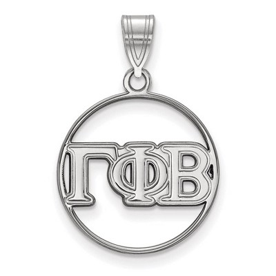 Black Bow Jewelry Sterling Silver Gamma Phi Beta Greek Life Medium Pendant