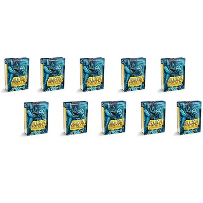 Dragon Shield 10 Packs Dragon Shield Matte Mini Japanese Petrol 60 ct Card Sleeves Display Case