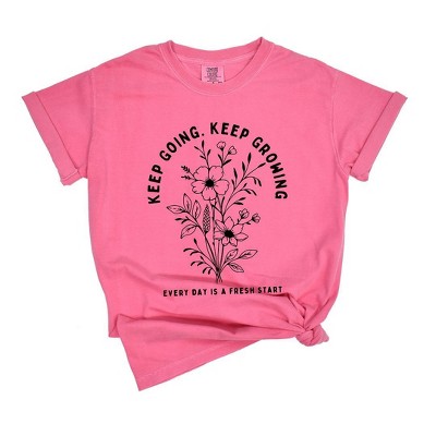 Simply Sage Market Women's Keep Going Keep Growing Short Sleeve Garment Dyed Tee
