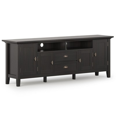 72" Solid Wood Transitional TV Media Stand with Two Drawers, Two Framed Doors and Adjustable Shelves for Living Room and Bedroom