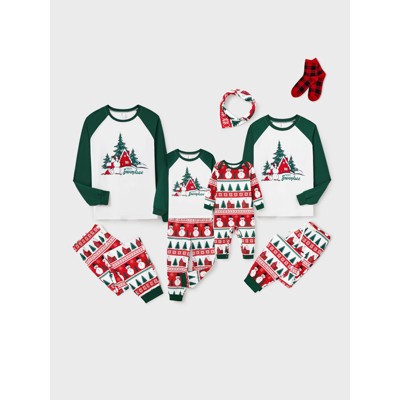 PATPAT Family Christmas Pjs Matching Sets Holiday Jammies Sleepwear Christmas Pajamas for Family Xmas Outfits with Socks