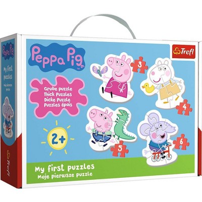 Trefl Peppa Pig Lovely Peppa Classic Jigsaw Puzzle - 18pc: Educational Pop Culture Cardboard Set for Creative Thinking