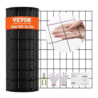 VEVOR Hardware Cloth, 24'' x 50' Galvanized Wire Mesh Roll, 16 Gauge Chicken Wire Fence Roll, Vinyl Coating Metal Wire Mesh