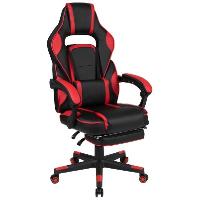 Flash Furniture X40 Gaming Chair Racing Ergonomic Computer Chair with Fully Reclining Back/Arms, Slide-Out Footrest, Massaging Lumbar