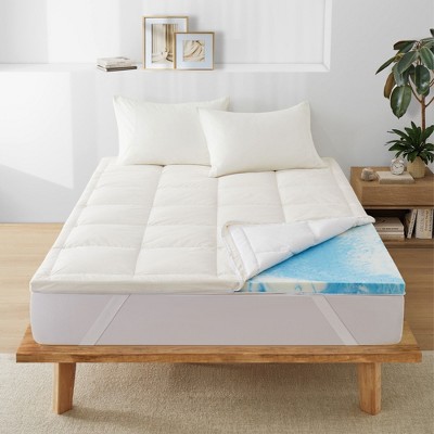Puredown 2 Inch Organic Cotton Layered Memory Foam Mattress Topper