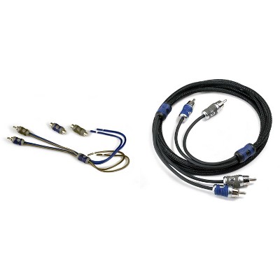 Kicker 46KISL K-Series Interconnect, Speaker Wire To RCA Adapter w/ 46QI22 2 Meter 2-Channel Signal Cable