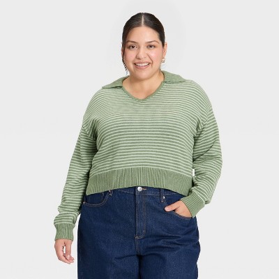 Women's Collared Neck Pullover Sweater - Universal Thread™