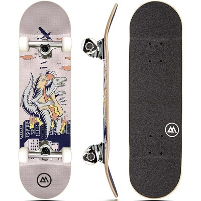 Magneto Skateboard | Maple Wood | ABEC 5 Bearings | Double Kick Concave Deck | For Beginners, Teens & Adults (Jacsen Terror)