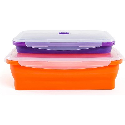 Kitchen + Home Thin Bins Collapsible Containers - Set of Silicone Food Storage Containers