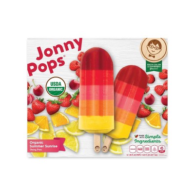 JonnyPops Organic Frozen Summer Sunrise Water Pop - 8ct/14.8 fl oz