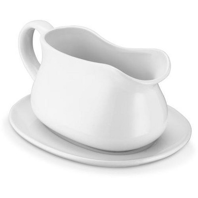 Kook Ceramic Gravy Boat, 14 oz, White