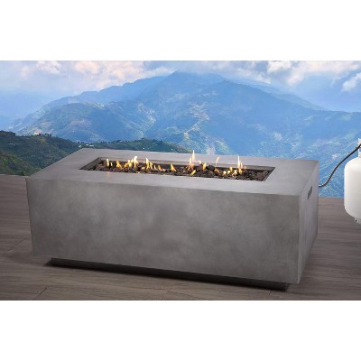 Concrete Propane/Natural Gas Outdoor Fire Pit Table with Portable Design