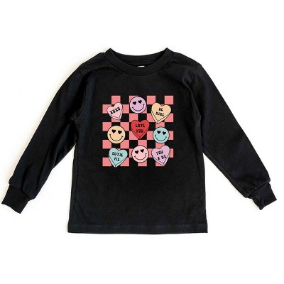 The Juniper Shop Candy Heart Smile Solid Youth Long Sleeve Tee