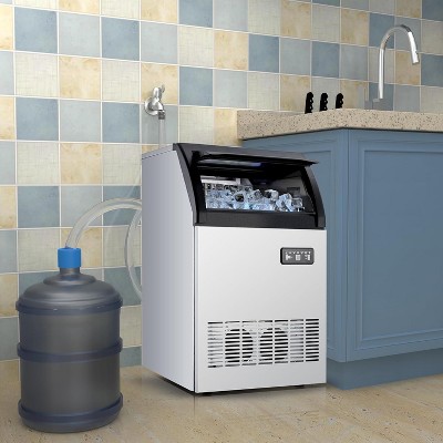 Acekool Commercial Ice Maker - 120Lbs/24H, 40Lbs Storage, Quiet & Energy Efficient with LED Control