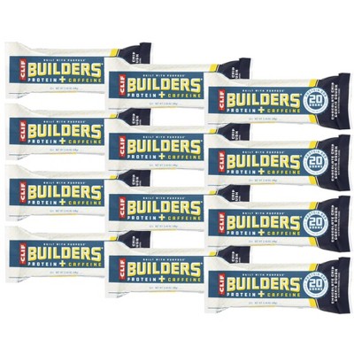 Clif Bar Builders Protein and Caffeine Chocolate Chip Cookie Dough - Case of 12/2.4 oz