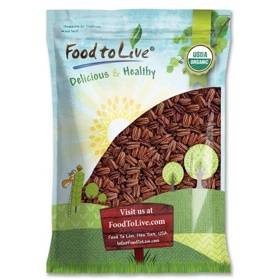Organic Dry Roasted Pecan Halves with Himalayan Salt - by Food To Live