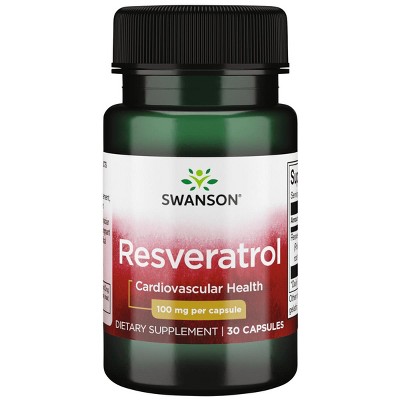 Swanson Dietary Supplements Resveratrol 100 mg Capsule 30ct