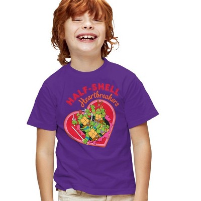 Boys' Short Sleeve Teenaged Mutant Ninja Turtles Valentine's Heartbreakers T-Shirt Boys and Girls