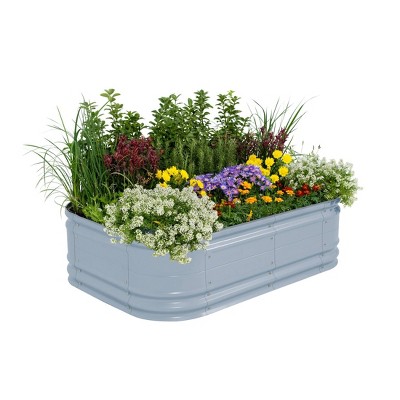 Vego Garden 6-in-1 Modular Rectangular Metal Outdoor Raised Garden Bed Kit 42"x60"x17"