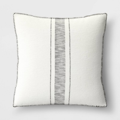 Oversized Placed Striped Square Throw Pillow - Threshold™