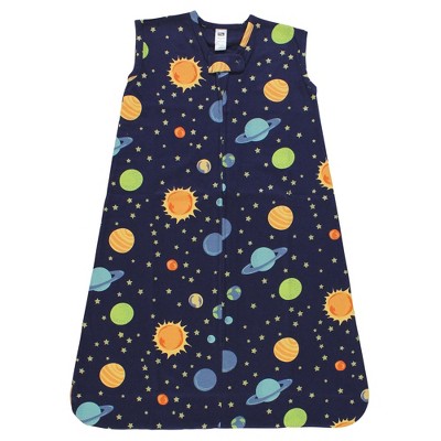 Hudson Baby Infant Cotton Sleeveless Wearable Sleeping Bag, Sack, Blanket, Solar System