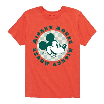 Boys' - Disney - Mickey Mouse Checker Badge Short Sleeve Graphic T-Shirt