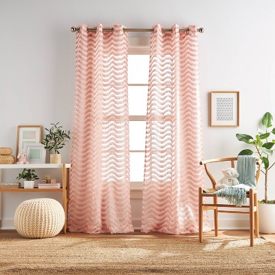 2pk 63" Lottie Sheer Grommet Curtain Panels - Dream Factory