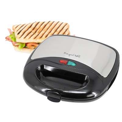 MegaChef Electric Panini Press Grill and Sandwich Maker Silver