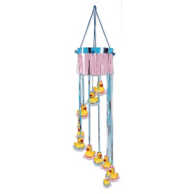 Beistle Just Duckie Shimmering Spiral, 3' 4", (3/Pkg) Multicolored
