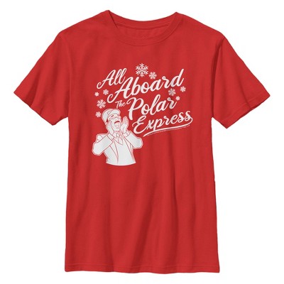 Boy's Polar Express All Aboard Quote T-Shirt