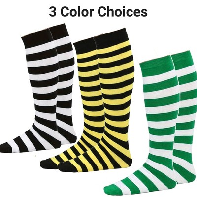 Striped Pattern Knee High Socks (Tube Socks) from the Sock Panda (Women's Sizes, Adult Medium)