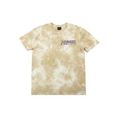 Magic The Gathering Black Lotus Card Adult Yellow Tie-Dye Crew Neck Short Sleeve T-shirt