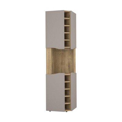 Depot E-Shop Corner Bar Cabinet, Ten Built-in Wine Rack