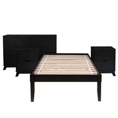 Powell Pensy Platform Bed Dresser and 2 Nightstands