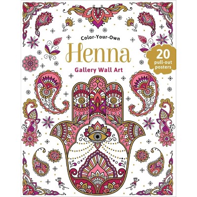Henna: Coloring Book - (Gallery Wall Art) (Paperback)