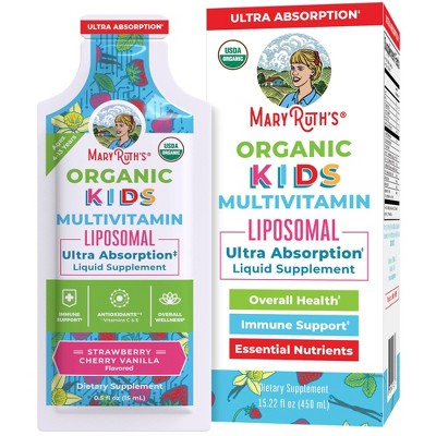 MaryRuth's Kids Multivitamin Liposomal, Strawberry Cherry & Vanilla, 0.5 oz 14-Pack