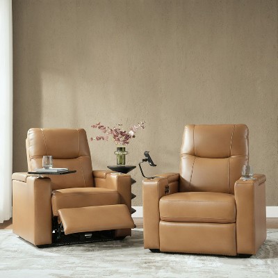 Flora Genuine Leather Recliner Set of 2|HULALA HOME