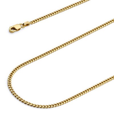 RMZ GOLD NYC 10K Solid Yellow Gold Cuban Chain Necklace
