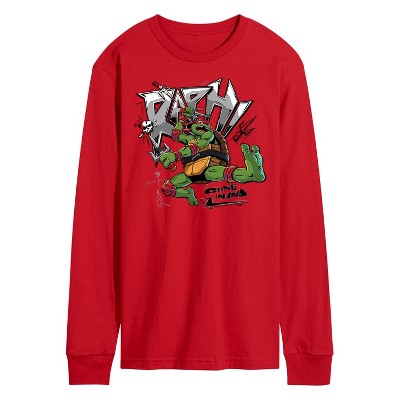 Men's - Teenage Mutant Ninja Turtles - Raphael Going In Loud Long Sleeve Graphic T-Shirt