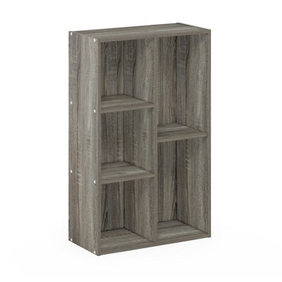 Furinno 5-Cube No Tool Assembly Open Bookshelf Multi-functional Storage Display Cabinet for Horizontal or Vertical Use