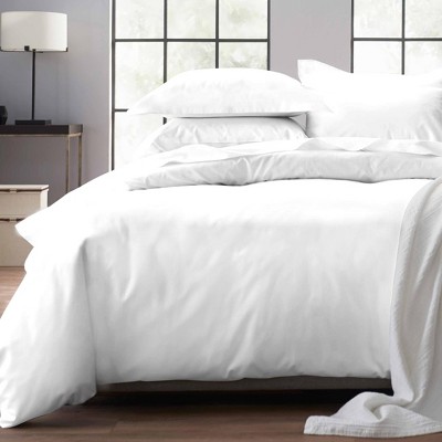 3 Piece Duvet Cover Set - 400 Thread Count 100% Cotton Sateen - Button Closure, Corner Ties by California Design Den