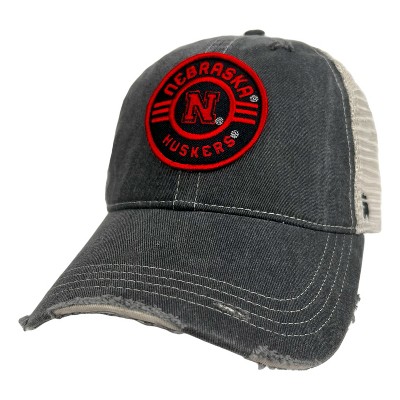 University Of Nebraska Vintage Trucker Hat Vintage Cotton Till Trucker Cap With Campus Lab Branding Black OS